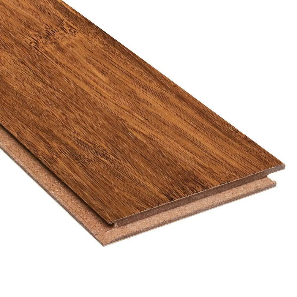 Home Legend Strand Woven Harvest 3/8 in. Thick x 4-3/4 in. Wide x 36 in. Length Click Lock Bamboo Flooring (19 sq. ft. / case), photo 4 of 9