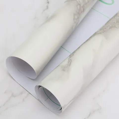 15.7'' x 40'' Marble Paper Granite Gray/White Roll Kitchen countertop Cabinet Furniture is renovated Thick Wallpaper PVC Easy to Remove