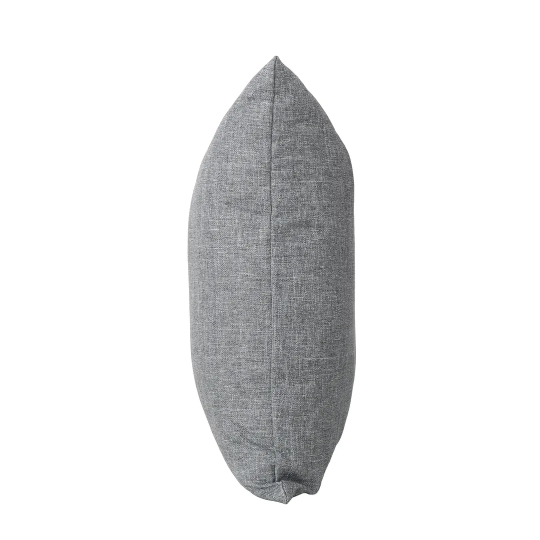 Esme Outdoor Water Resistant Fabric Square Throw Pillow, Set of 2, Grey, photo 6 of 11