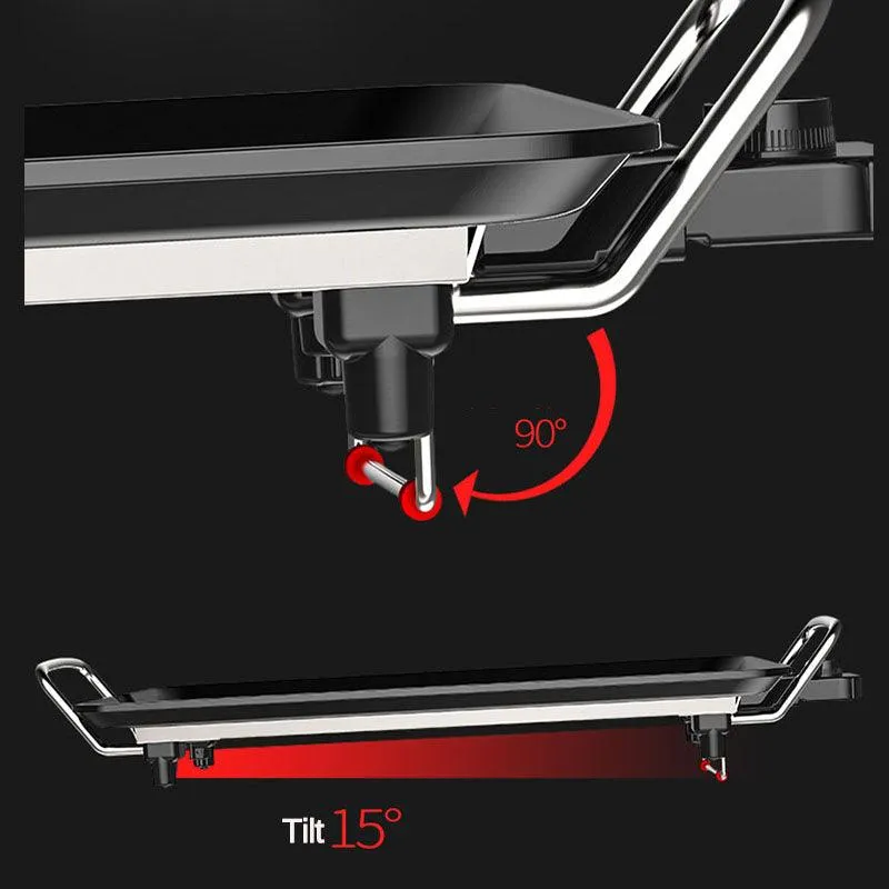 Multifuntional110V Electric Teppanyaki Grill Electric BBQ Grill Non-Stick Barbecue Plate Smokeless Barbecue Machine for Kitchen Indoor Outdoor Camping, photo 4 of 9