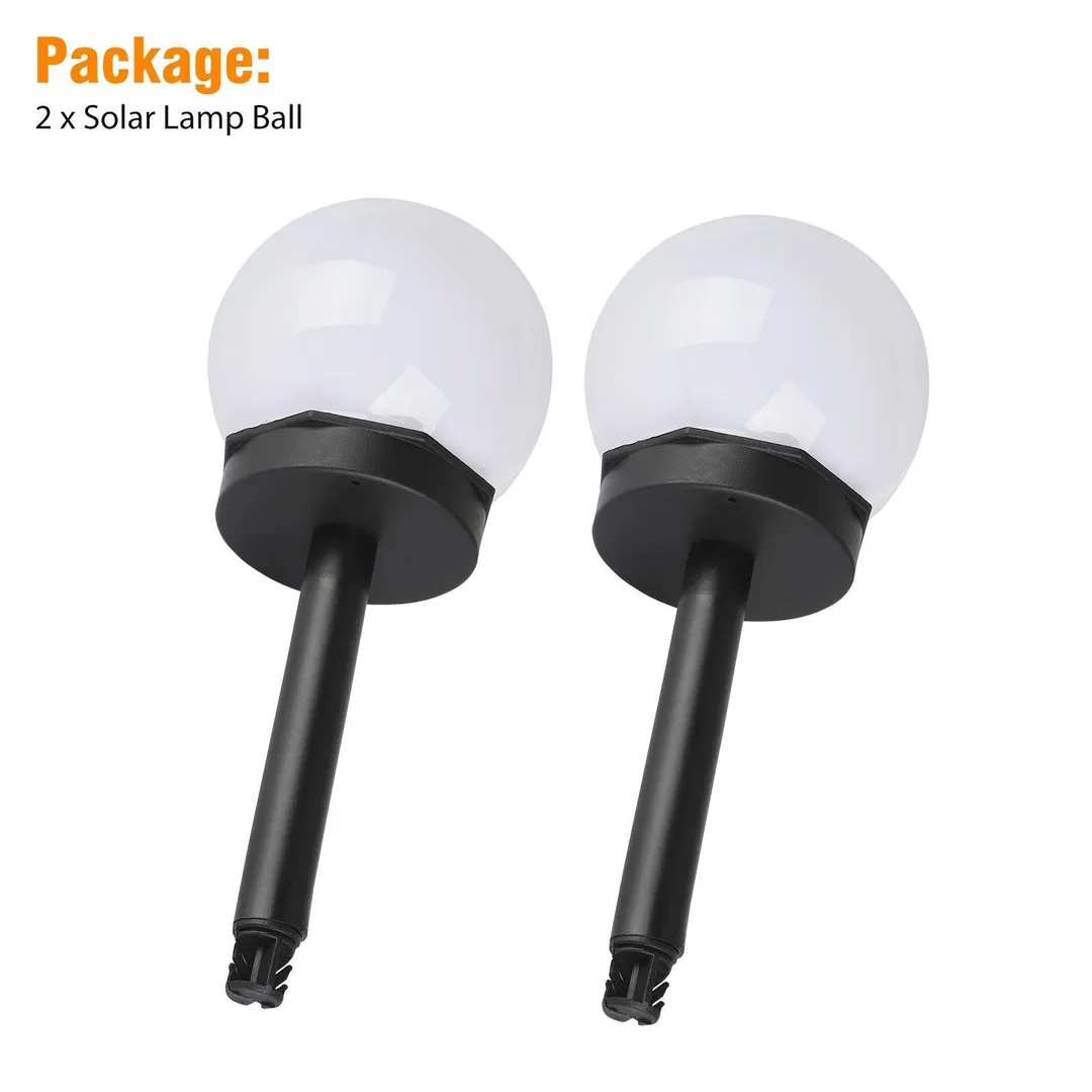 TSV 4/2Pcs Outdoor Solar Lights Ball Lamp, TSV IP55 Waterproof LED Path Light with Auto On/Off Light Sensor, Solar Landscape Lighting for Yard Patio Walkway Pathway Outdoor Garden Path (White/Warm White), photo 9 of 9