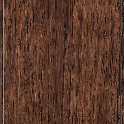 Wire Brushed Strand Woven Tobacco Solid Bamboo Flooring