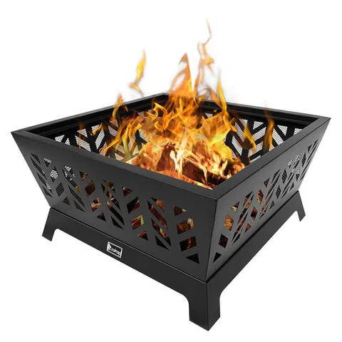 26 Inch Outdoor Wood Fire Four-Corner Pits / Heater / Heater / Black Zokop Yl013F