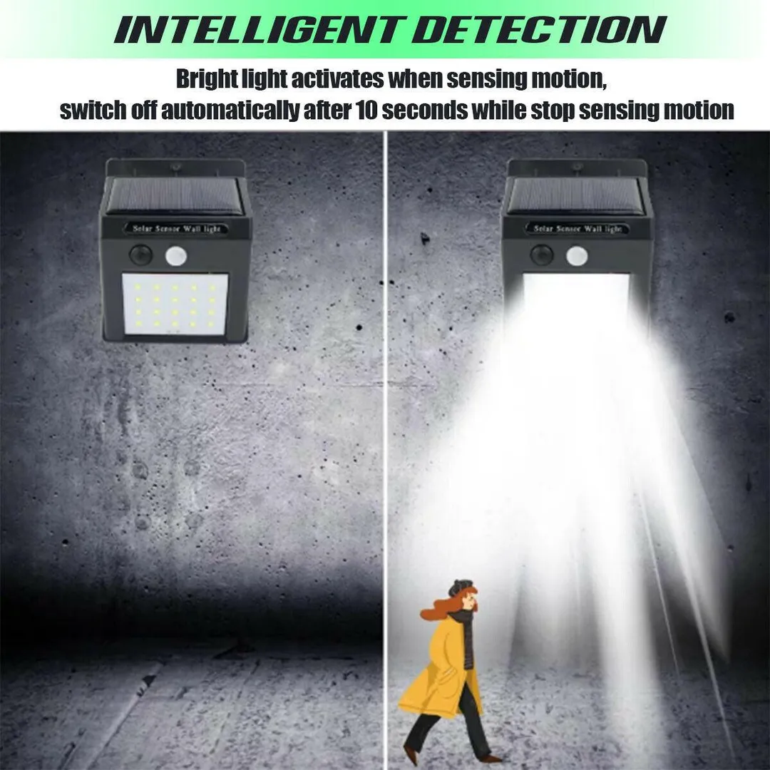 UGTPD Solar Wireless Motion Sensor Lights, 20 LED Flood Lights, IP65 Waterproof Wall Lights Security Lights for Outdoor Garden, Patio, Yard, Deck, Garage, Driveway, Fence Easy-to-Install, photo 2 of 9