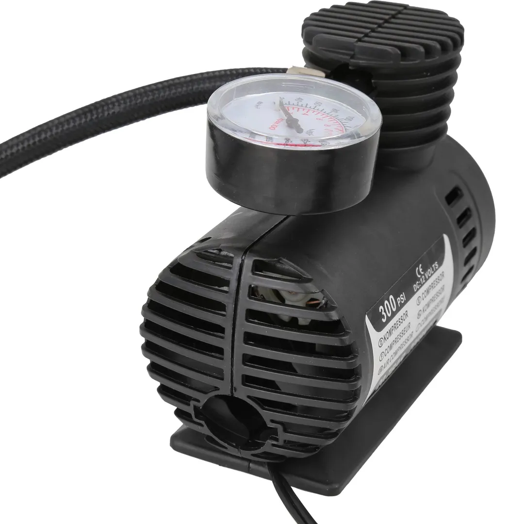 Unique Bargains 12V 300 PSI Portable Mini Air Compressor Pump Black Car Van Bike Bicycle Tyre Inflator, photo 5 of 7