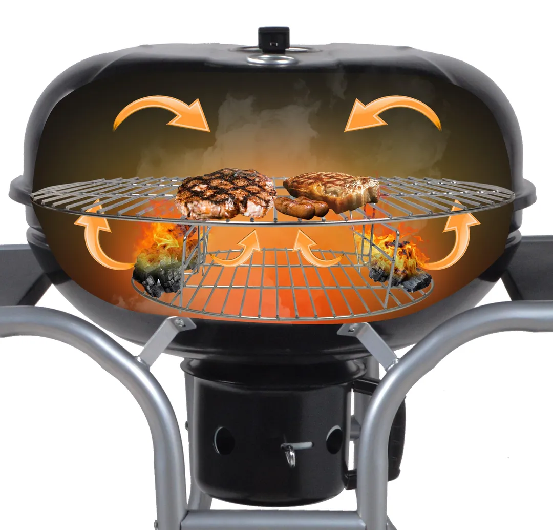 Big Bad Charcoal BBQ Grill – Large Size Barbeque Grill for Outdoor Cooking – Cooking Area 21” Diameter, photo 2 of 7