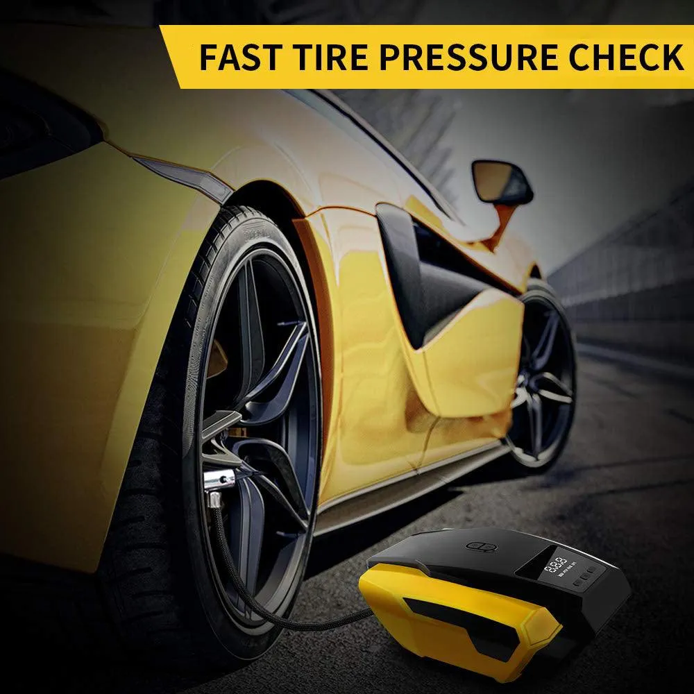 Peroptimist Tire Inflator, Air Compressor Pump, 12V DC Portable Auto Tire Pump with Digital Display up to 151PSI for Car, Bicycle and Other Inflatable, photo 6 of 8