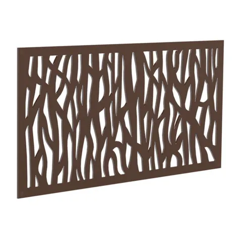 Sprig 2 ft wide · 4 ft long Brazilian Walnut Polymer Screen Panel
