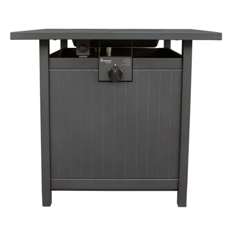 Welsey Gas Fire Pit, Matte Steel Finish