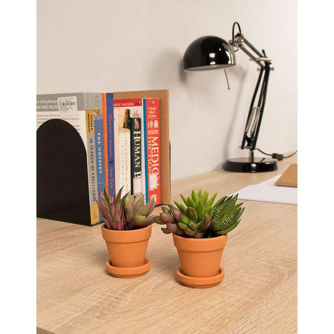 16-Pack Terra Cotta Pots with Saucer, Mini Small Terracotta Flower Clay Pots Planters with Saucer Ceramic Pottery Nursery Indoor Outdoor Gardening for Cacti & Succulent Plants, Brown 2.2 x 1.9 inches, photo 3 of 8