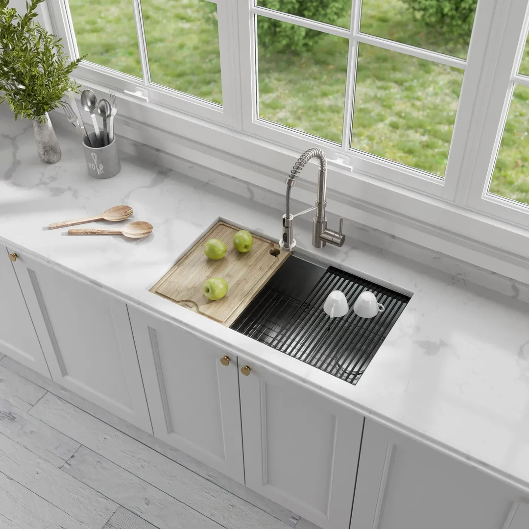 KRAUS Kore™ Workstation 32-inch Undermount 16 Gauge Single Bowl Stainless Steel Kitchen Sink with Accessories (Pack of 5), photo 13 of 13