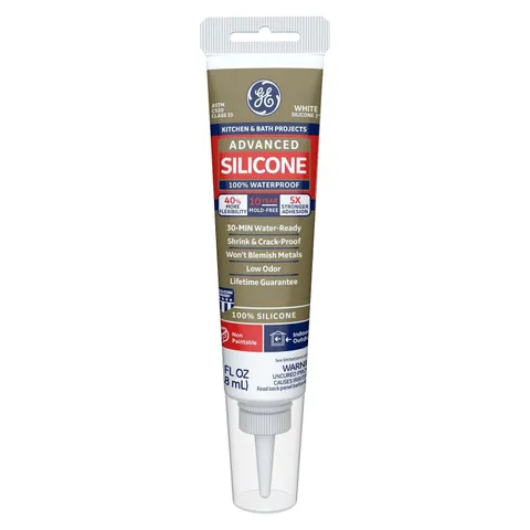 GE Advanced Silicone 2 Kitchen & Bath Sealant Caulk - Squeeze