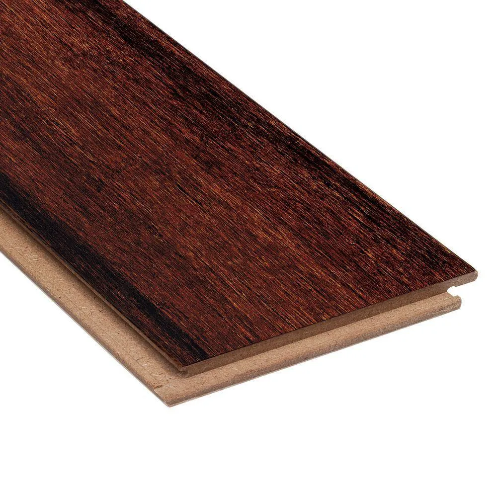 Home Legend Strand Woven Cherry Sangria 3/8 in. T x 5-1/8 in. W x 36 in. Length Click Lock Bamboo Flooring (25.625 sq. ft. / case), photo 3 of 7
