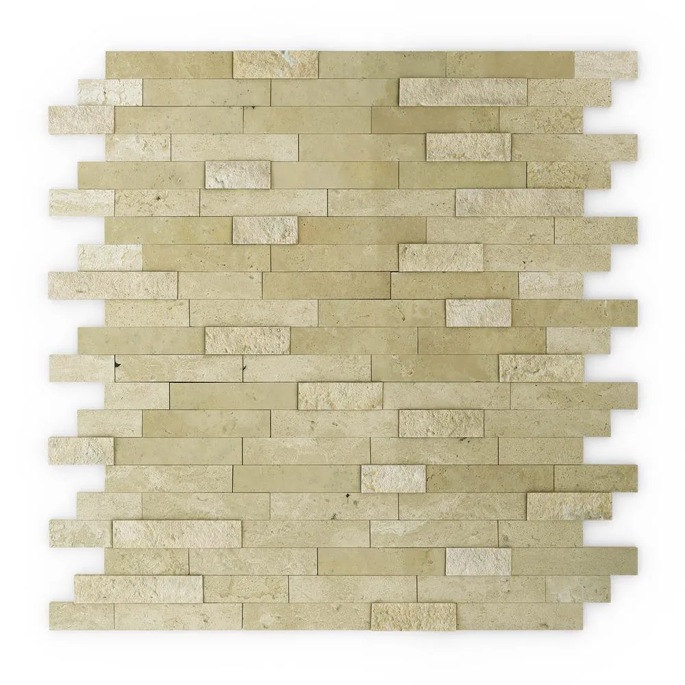 Inoxia SpeedTiles Bengal Brown 11.77 in. x 11.57 in. x 8 mm Stone Self-Adhesive Wall Mosaic Tile (11.4 sq. ft. / case), photo 21 of 23