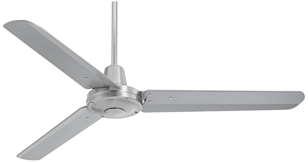Casa Vieja 52" Casa Vieja Modern Industrial Outdoor Ceiling Fan with Remote Control Brushed Nickel Damp Rated for Patio Porch, photo 2 of 6