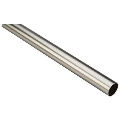 96 in long · 1.32 in deep Satin Nickel Steel Heavy Duty Closet Rod
