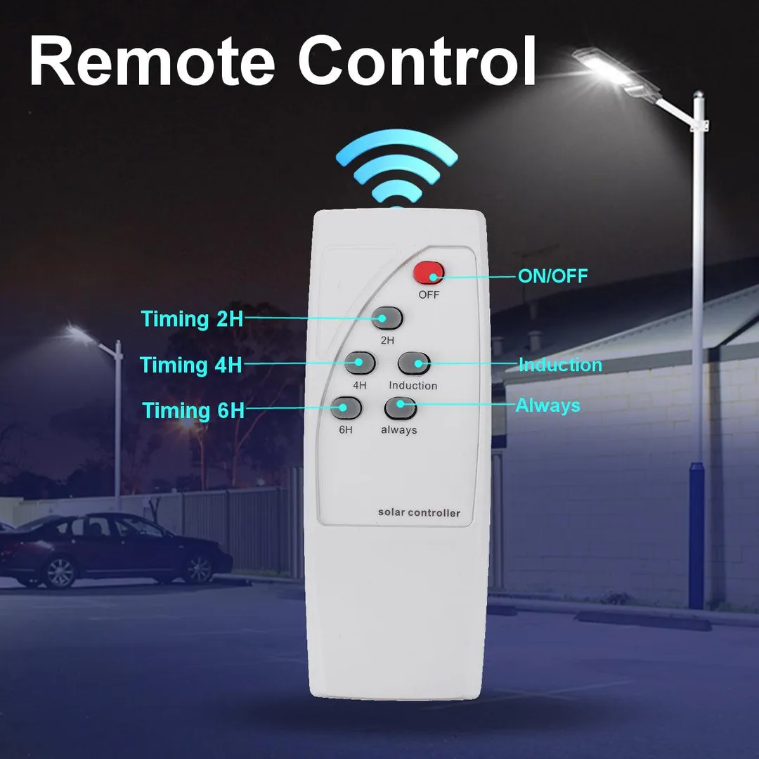 Stoneway 240W/480W Solar Street Light Outdoor Parking Lot Lights LED Solar Light PIR Motion Sensor Remote Control Wall Timing Lamp Garden Path Security Area Lighting, photo 8 of 8