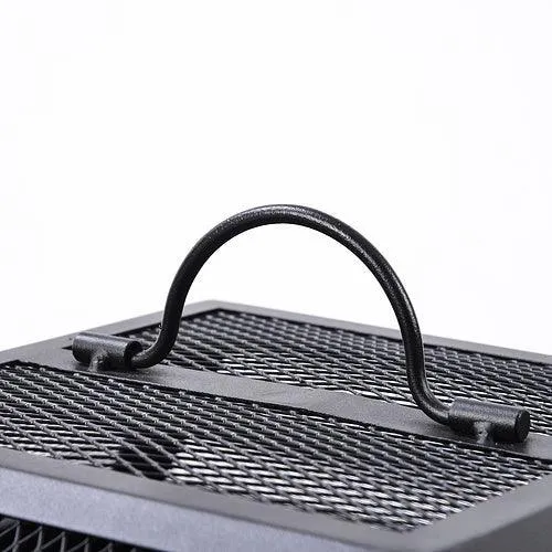SAIBAIYEE Quality Steel Fire Pit with Log Poker, Mesh Screen for Outdoor Living, Family Use, Dark Gray, photo 5 of 8
