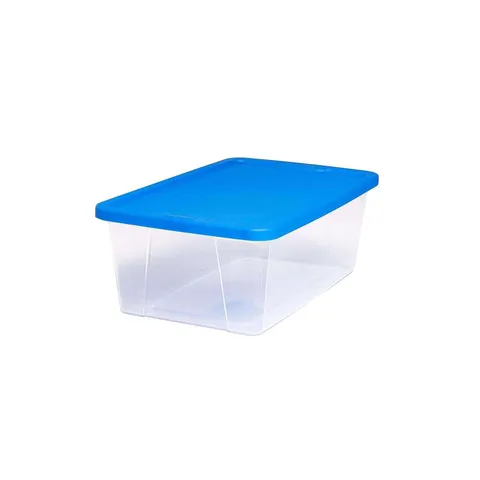 Homz Snaplock 4.625 in high · 8.25 in wide · 13.375 in deep Stackable Storage Tote