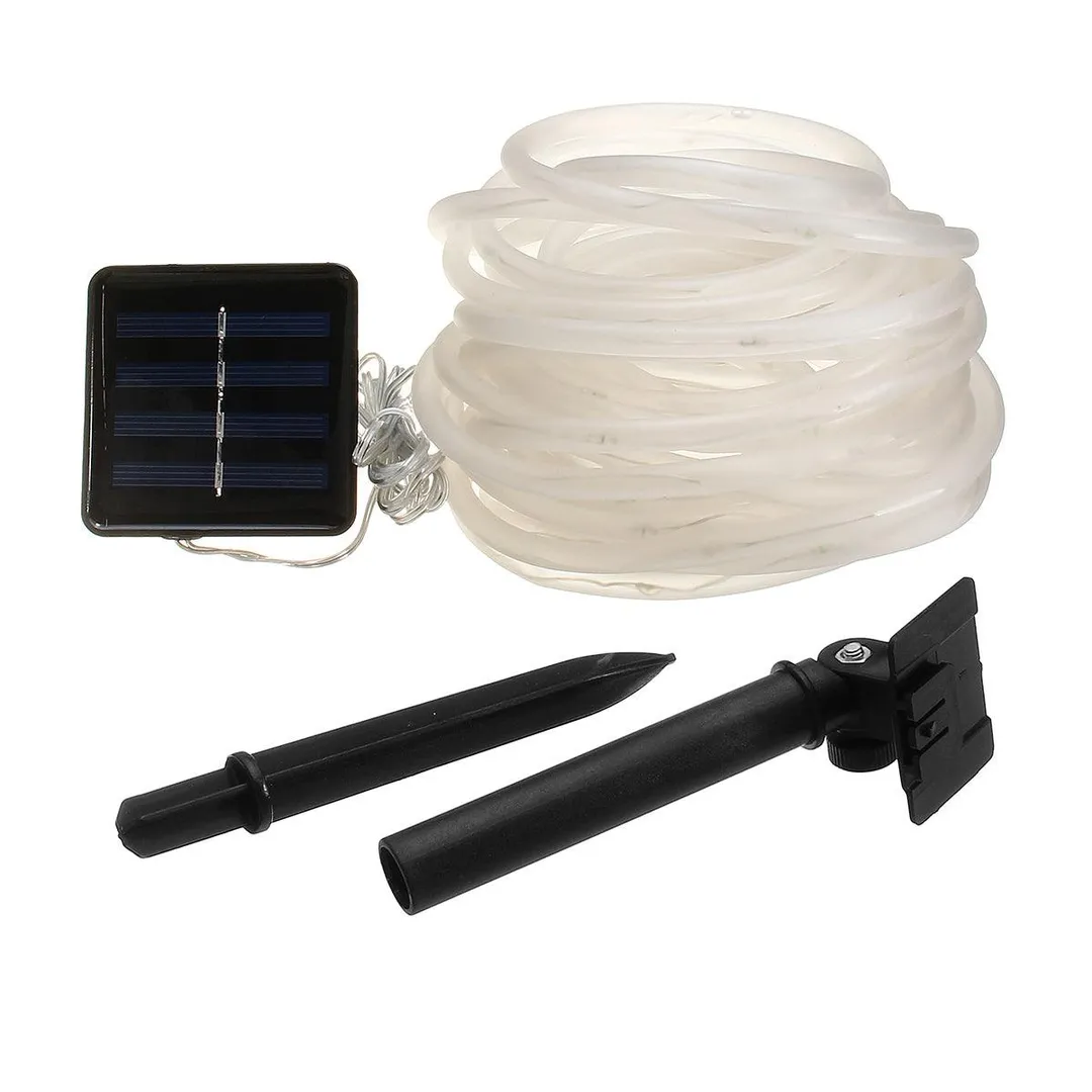 Novashion 100 LEDs 39FT(12M) Solar Rope Tube Lights Waterproof RGB String Light with 8 Lighting Mode Outdoor Garden Lamp Christmas Wedding Party Decor, photo 2 of 18