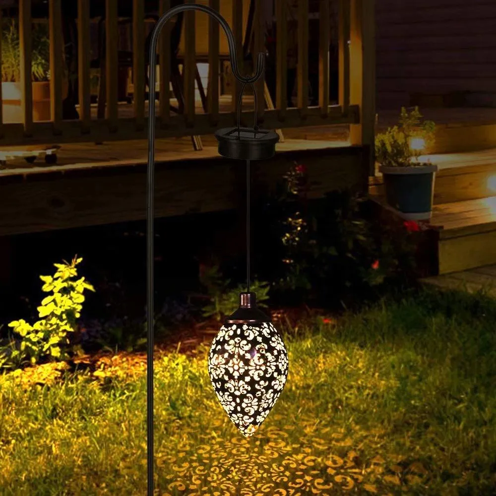 GENKENT Hanging Solar Lights Solar Lantern LED Garden Lights, Waterproof LED Lights, Outdoor Hollow Art Hanging Decor, photo 5 of 6