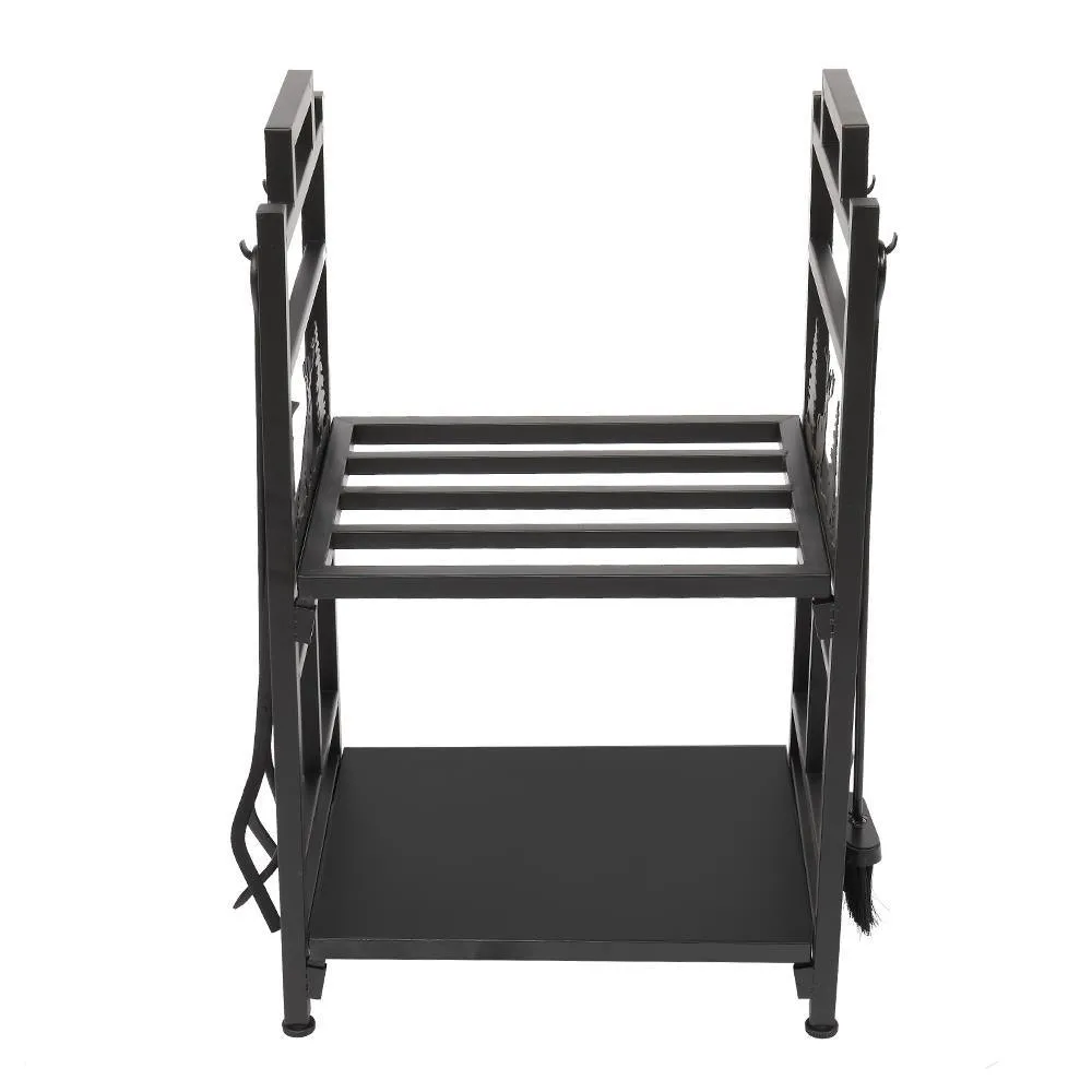Winado Pipe Metal Steel Firewood Storage Rack Holder For Indoor & Outdoor, photo 2 of 7