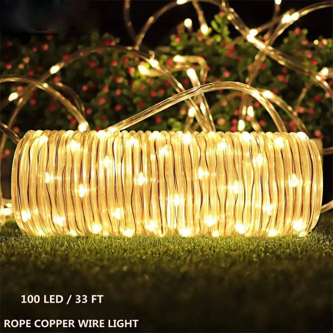 Outerdo 50 LED Waterproof Solar Rope Tube Lights,22Ft （7m）Led String Strip Decorative Christmas Wedding Party Garden Outdoor Light Lamp  For  Wedding, Patio, Garden, Christmas Decor,7 Colo, photo 15 of 18