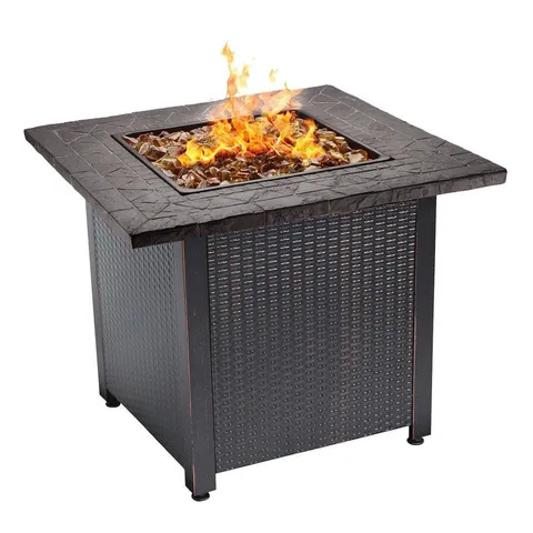 Decorative Push Button Start All Weather Outdoor LP Gas Fire Pit