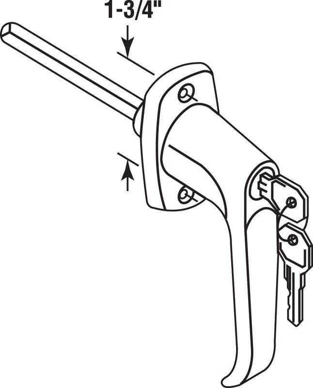 Prime-Line 5.75 in. W X 2-7/8 in. L Diecast L Handle, photo 2 of 2