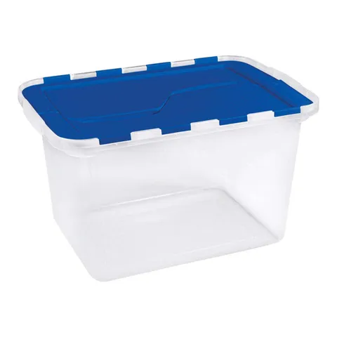 Homz 13 in high · 23 in wide · 14.75 in deep Stackable Hinged-Lid Tote
