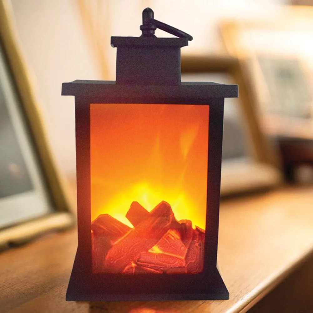 Lacyie LED Fireplace Lantern Light Hand-Held Hanging Lamp for Home Festival Decoration Outdoors Lighting, photo 3 of 9