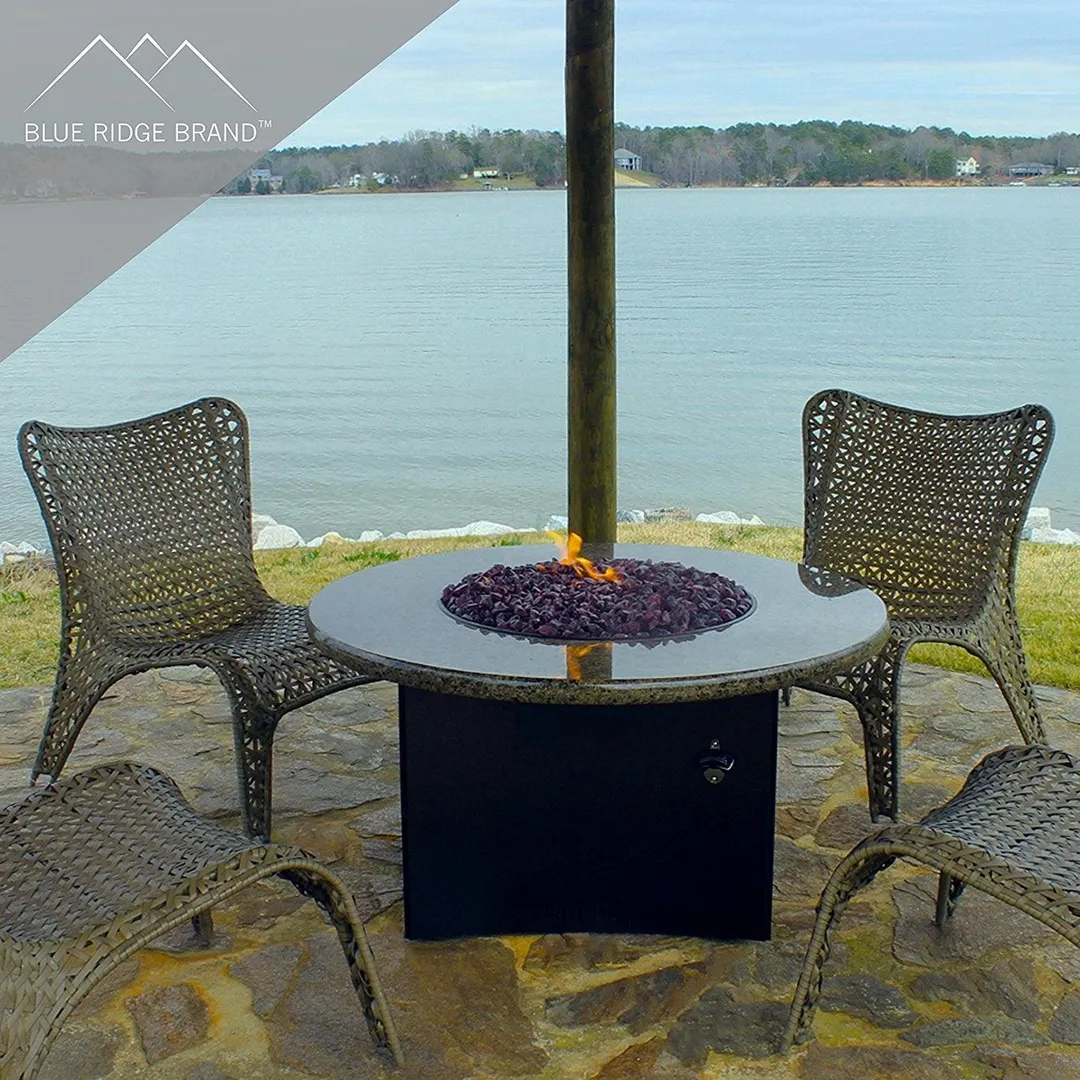 Blue Ridge Brand™ Purple Fire Glass - 10-Pound Professional Grade Fire Pit Glass - 1/2" Glass Rocks for Fire Pit and Landscaping, photo 6 of 6