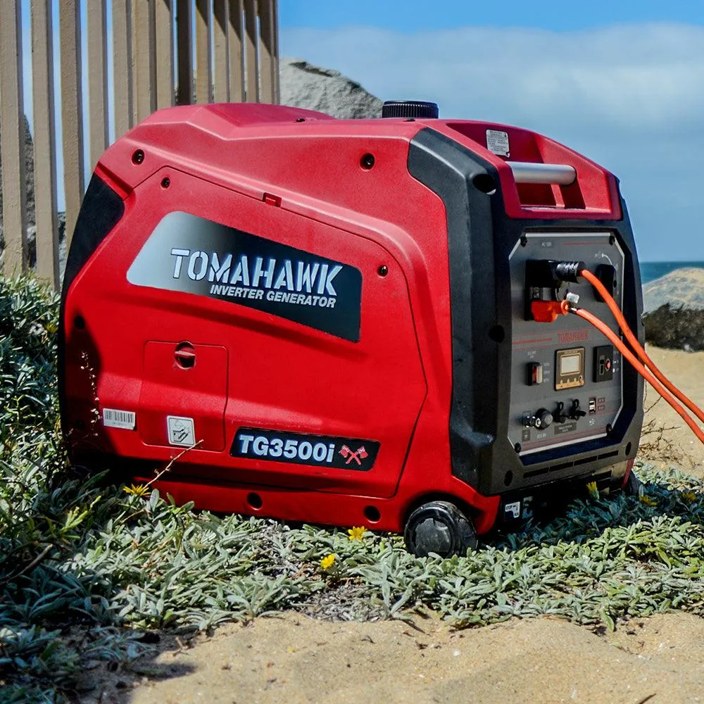 TOMAHAWK 3500 Watt Inverter Generator Super Quiet Portable Power for Residential Home Use 120V 220V and USB Outlet Panel with Wheels, photo 7 of 7
