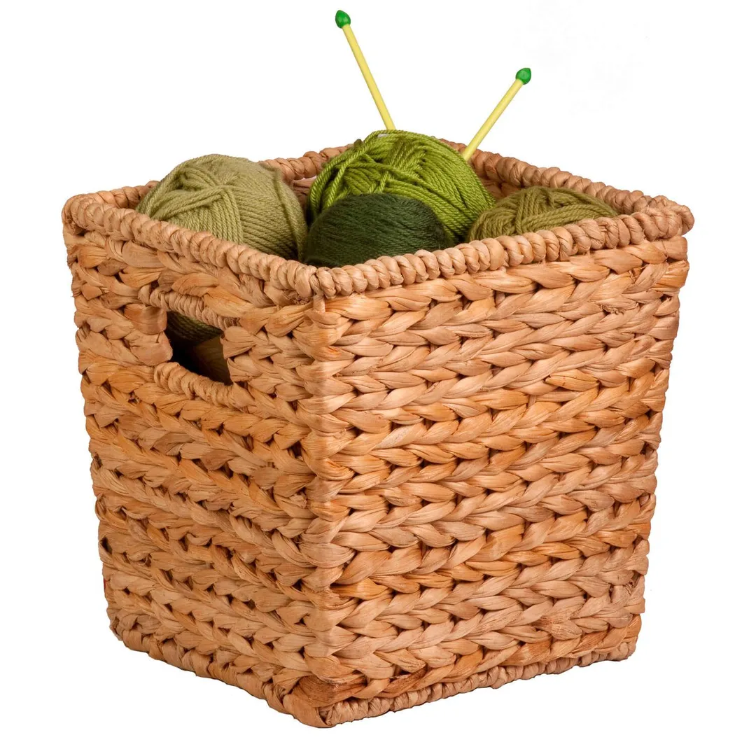 Honey-Can-Do Banana Leaf 10-1/2 in. L X 10-1/2 in. W X 10-1/2 in. H Brown/Natural Storage Basket, photo 3 of 3
