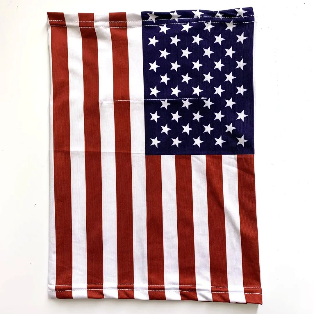 CLEANBREATH™ Cooling Face Covering with Pocket | Washable Face Mask, Neck Gaiter, 4th of July Independence Day American Flag - CLEANBREATH™, photo 2 of 6