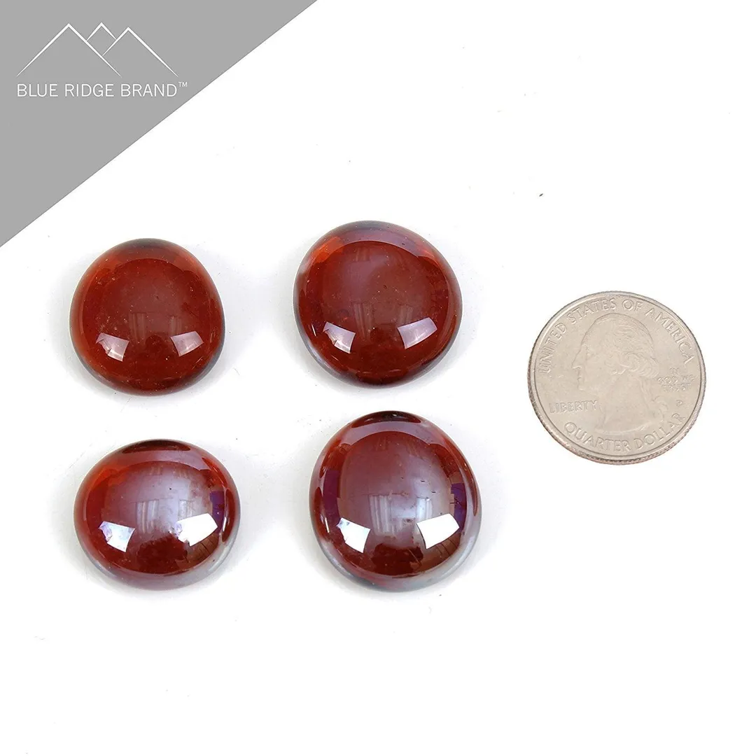 Blue Ridge Brand Fire Pit Glass - Dark Amber Reflective Fire Glass Beads 3/4" - Brown Reflective Fire Pit Glass Rocks - Blue Ridge Brand™ Reflective Glass Beads for Fireplace and Landscaping 3, 5, 10, 20, 50 Pounds, photo 3 of 6