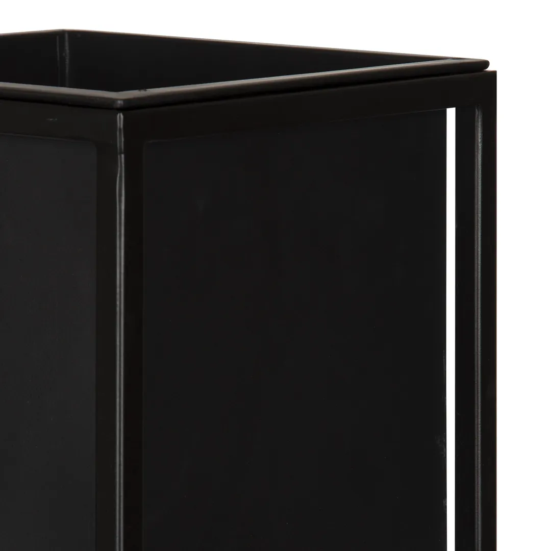Kate and Laurel Palade Modern Indoor Plant Stand, Set of 2, Black, Chic Metal Indoor Planter, photo 4 of 7