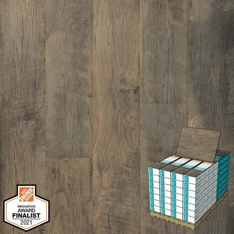 Defense+ 6.14 in. W Ashebrook Oak Antimicrobial Waterproof Laminate Wood Flooring