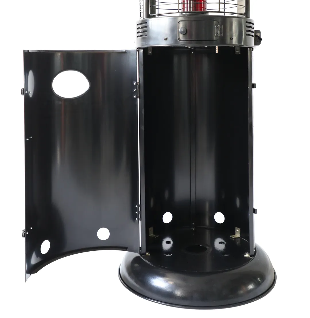 Hiland AZ Patio Heaters Commercial Infrared Flame Glass Tube Patio Heater in Black, photo 5 of 6