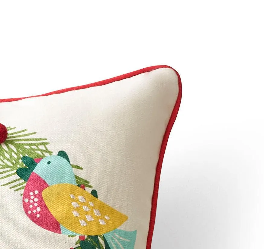 Better Homes & Gardens Merry Christmas Wreath Outdoor Pillow, 20" x 20", photo 3 of 3