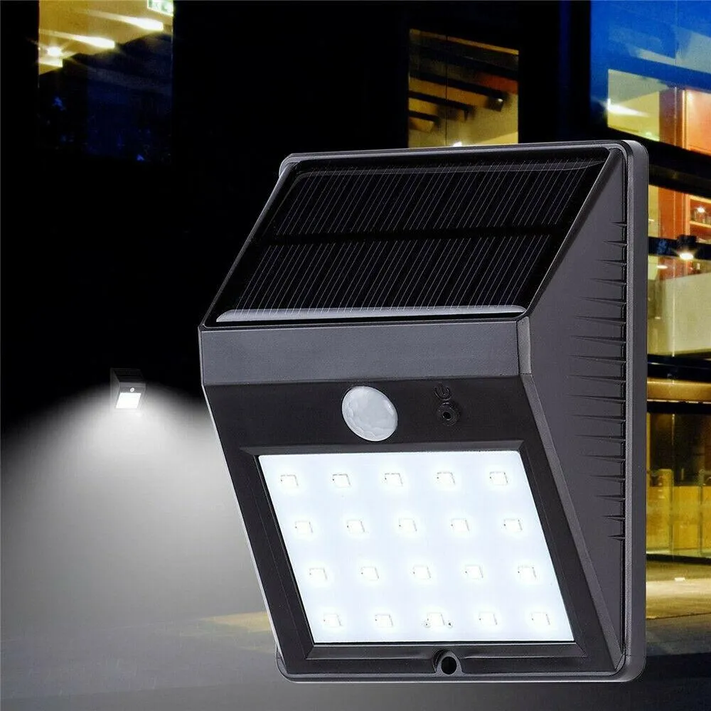 CEES SMIT, INC. Solar Lights Outdoor, Motion Sensor Flood Lights 20 LED Super Bright with 120°Beam Angle, IP65 Waterproof Wireless Solar Spot Lights, Security Lights for Garden, Garage, Driveway, photo 6 of 8