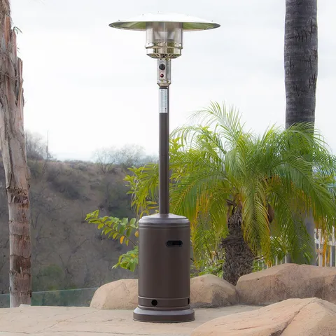 48,000BTU Patio Standing Heater with Wheel LP Propane