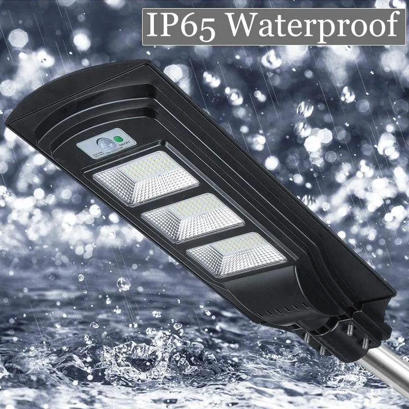 Stoneway 180W Outdoor Solar Street Light, 6000-6500K, Waterproof IPX66 PIR Motion Auto Sensor Light Garden Yard Wall Outdoor Street Light Lamp with Remote Control, photo 5 of 10