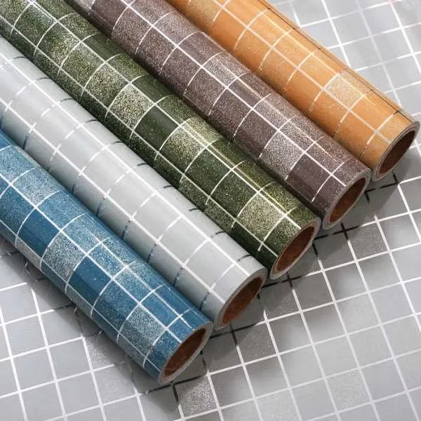 SUPERHOMUSE Waterproof Mosaic Aluminum Foil Self-adhensive Anti Oil Kitchen Wallpaper Heat Resistance Wall Sticker DIY Home Decor 45x200cm, photo 4 of 6