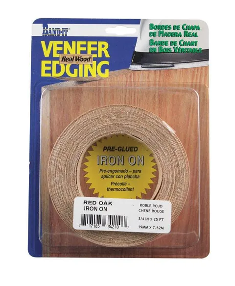 Band-It 0.75 in wide · 300 in long Prefinished Red Oak Wood Veneer Edge Banding