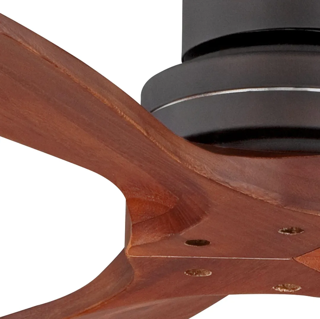 Casa Vieja 52" Casa Vieja Modern Outdoor Ceiling Fan with Remote Solid Wood Delta-Wing Oil Rubbed Bronze Damp Rated for Kitchen Patio, photo 3 of 7