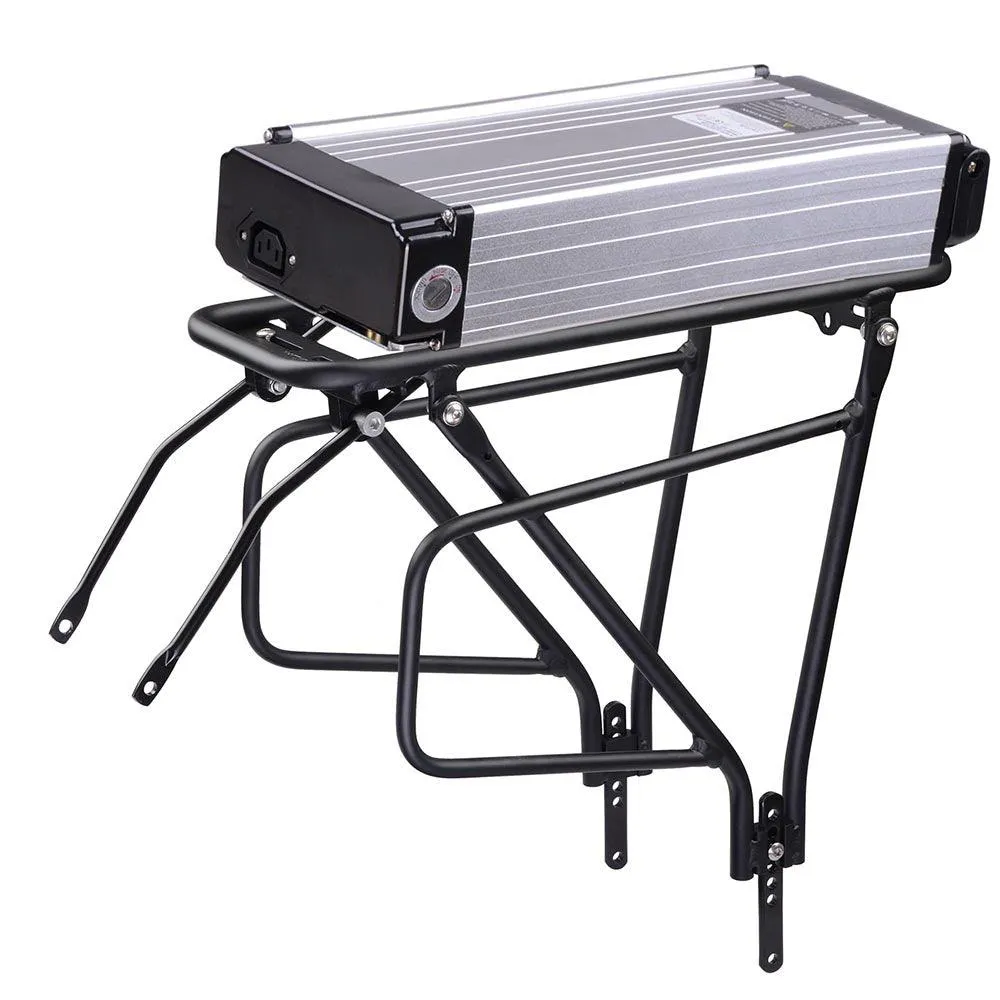 Yescom 48V 14AH Lithium Electric Bicycle Battery Rear Rack Type w/ Holder Charger For 48V 1000W Bike, photo 2 of 9