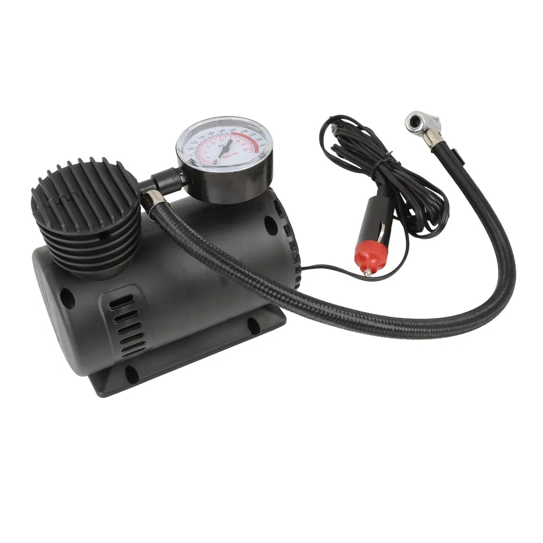 Unique Bargains 12V 300 PSI Portable Mini Air Compressor Pump Black Car Van Bike Bicycle Tyre Inflator, photo 3 of 7