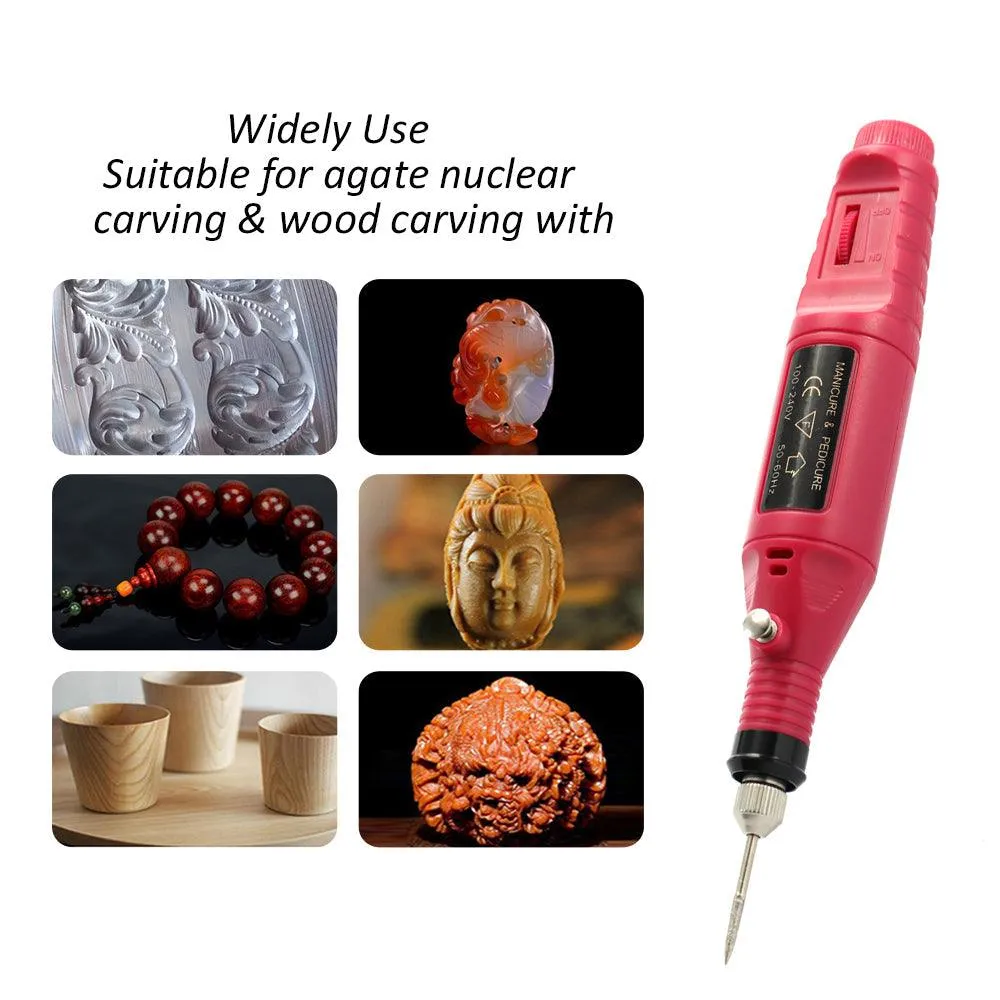 Anself Mini Electric Grinder Drill Tool Nail Gel Polish Removing Drill Manicure Machine Grinding Rotary Tool Kit for Milling Trimming Polishing Engraving, photo 3 of 7