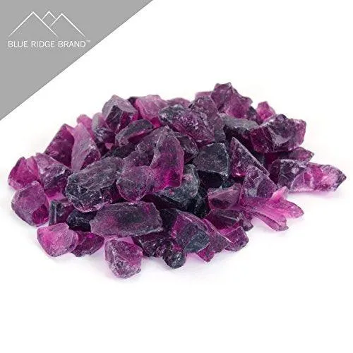 Blue Ridge Brand™ Purple Fire Glass - 10-Pound Professional Grade Fire Pit Glass - 1/2" Glass Rocks for Fire Pit and Landscaping, photo 2 of 6
